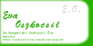 eva oszkocsil business card